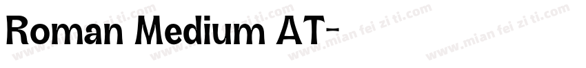 Roman Medium AT字体转换